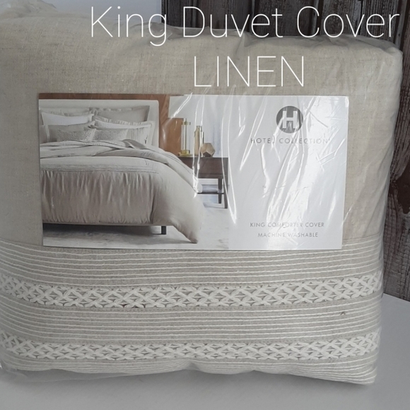 *Hotel Collection Madison King Linen Duvet Cover